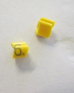 Cable noticeable clip 1-3 yellow/black 6   diameter 2.5-5mm